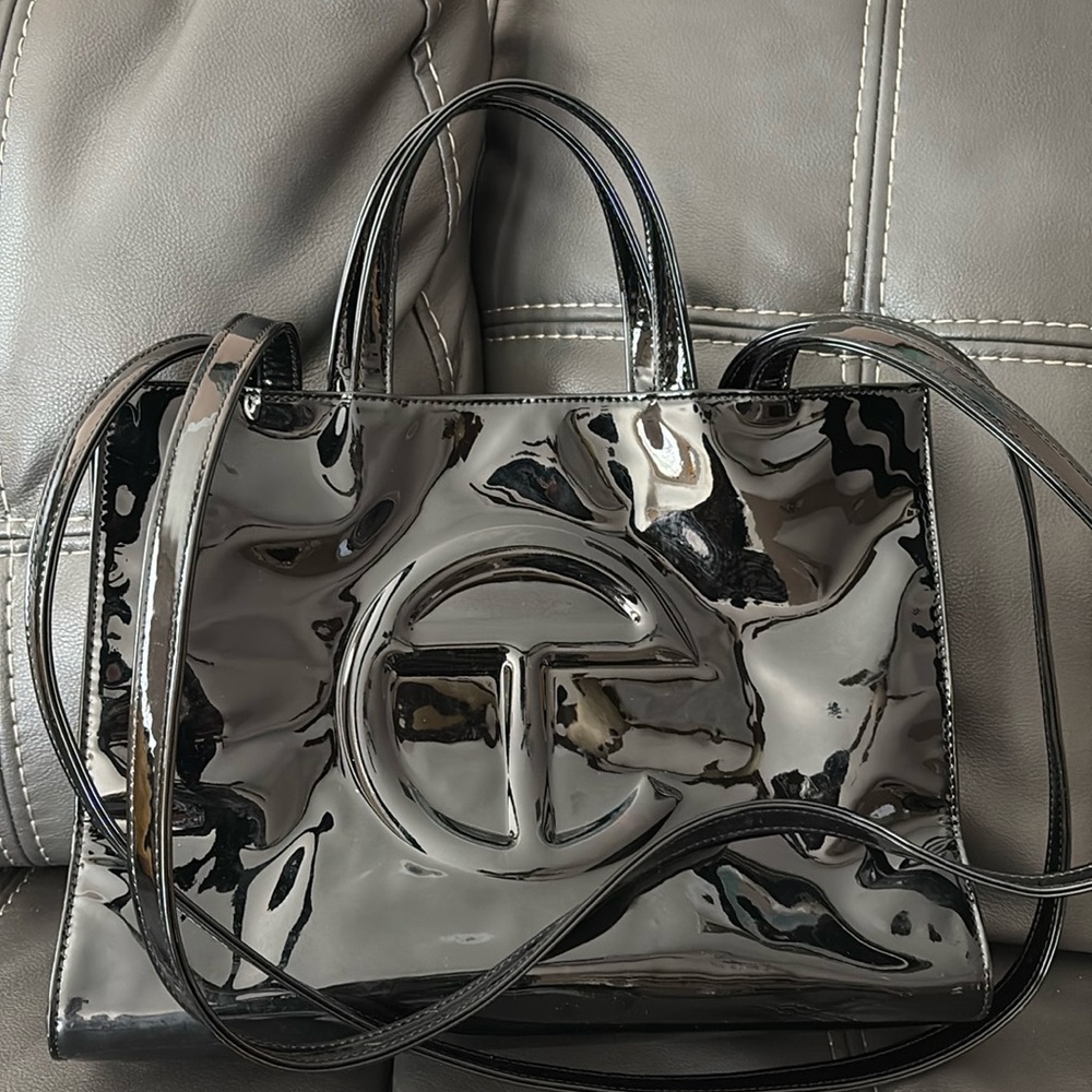 Black Patent Telfar Bag Medium
